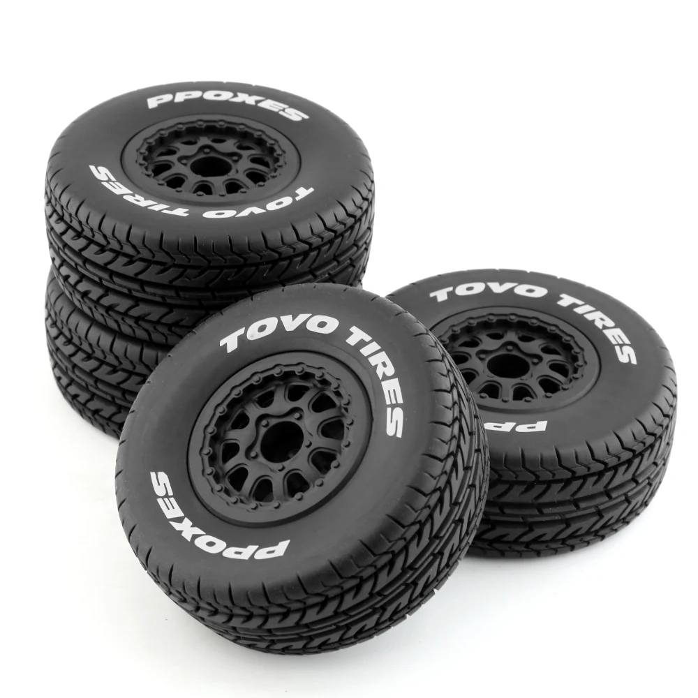 RC гуми 1/10 за сите терени 4 парчиња - Компатибилни со Traxxas Slash ARRMA Senton Losi