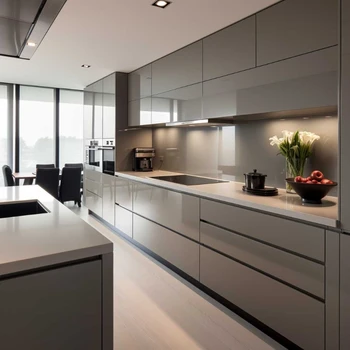 ตู้ครัวแบบกําหนดเอง - ที่เก็บของไม้สั่งตัดพร้อมประตูปิดแบบนุ่มนวล |   ขนาดที่กําหนดเอง 2