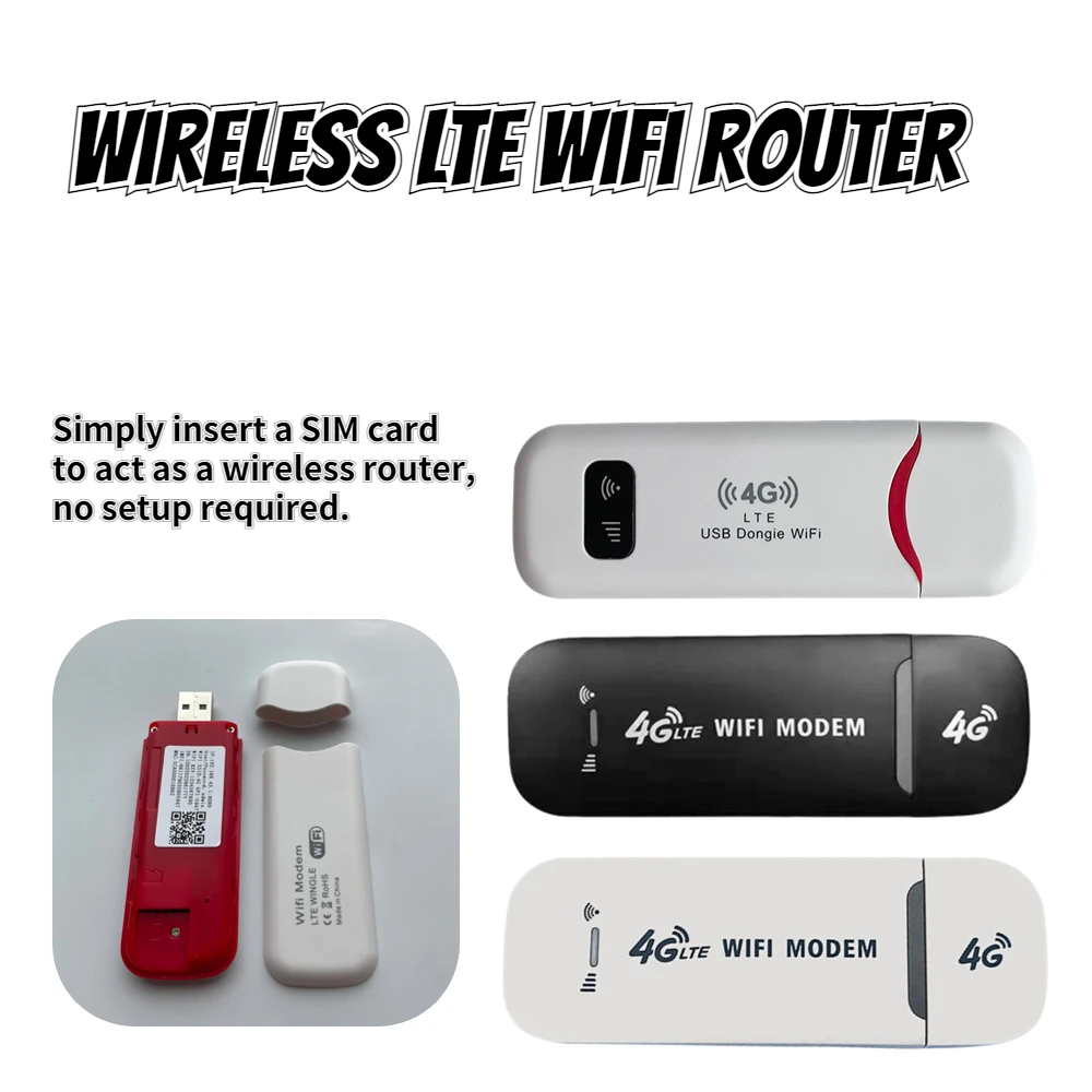 Wireless 4G WiFi Router nano SIM Card Portable LTE 150Mbps USB 4G Modem Pocket Hotspot Antenna WIFI