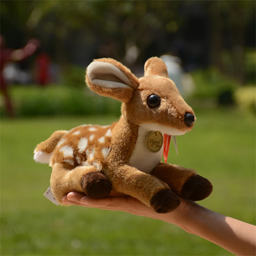 Sika Deer High Fidelity Anime Cute Plushie Buck Plush Toys Lifelike Animals Simulation Stuffed Doll Kawai Toy Gifts For Kids 3