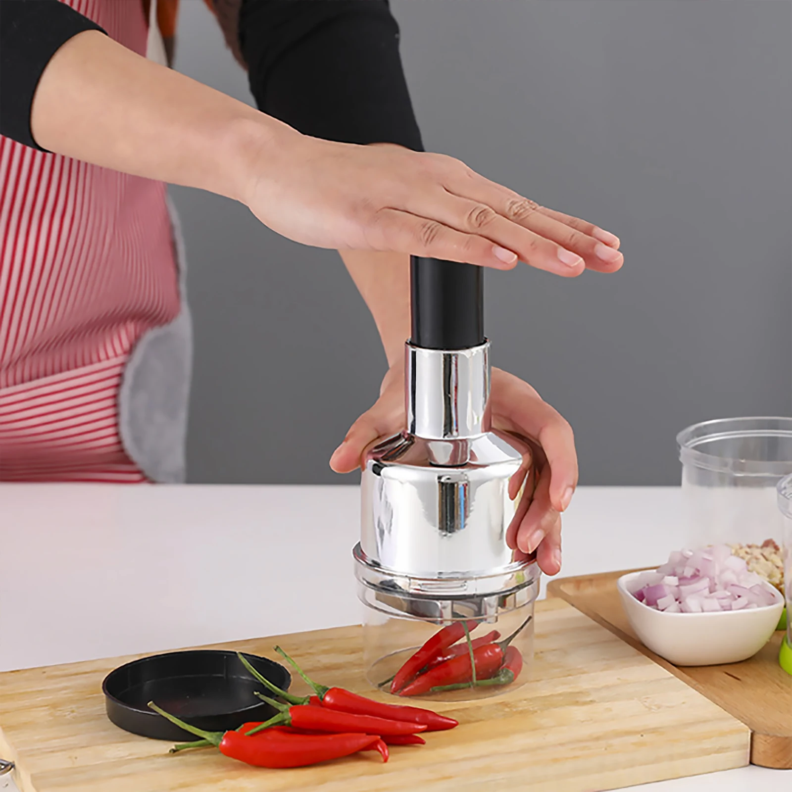 Slap Food Chopper for Vegetables Zero Rish of Injury Easy Cleaning Durable  Gift Simple and Quick To Use Kitchen Home Slap Chop - AliExpress