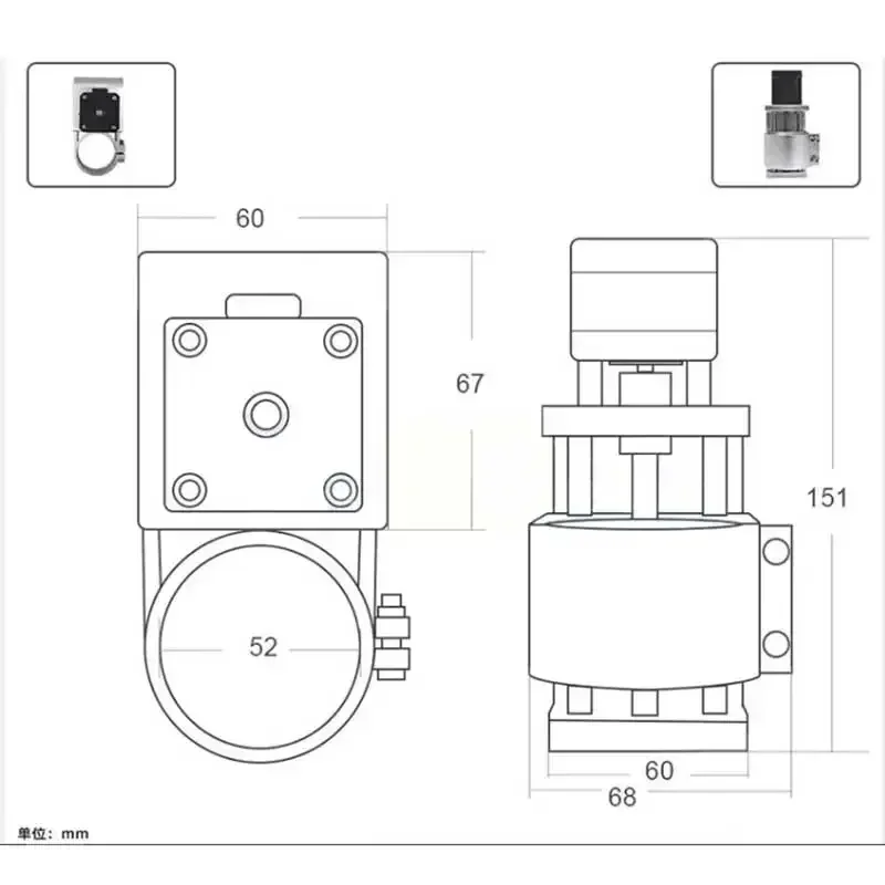 CNC 3018 Z 軸アップグレード 52mm スピンドルホルダー付き 3018
