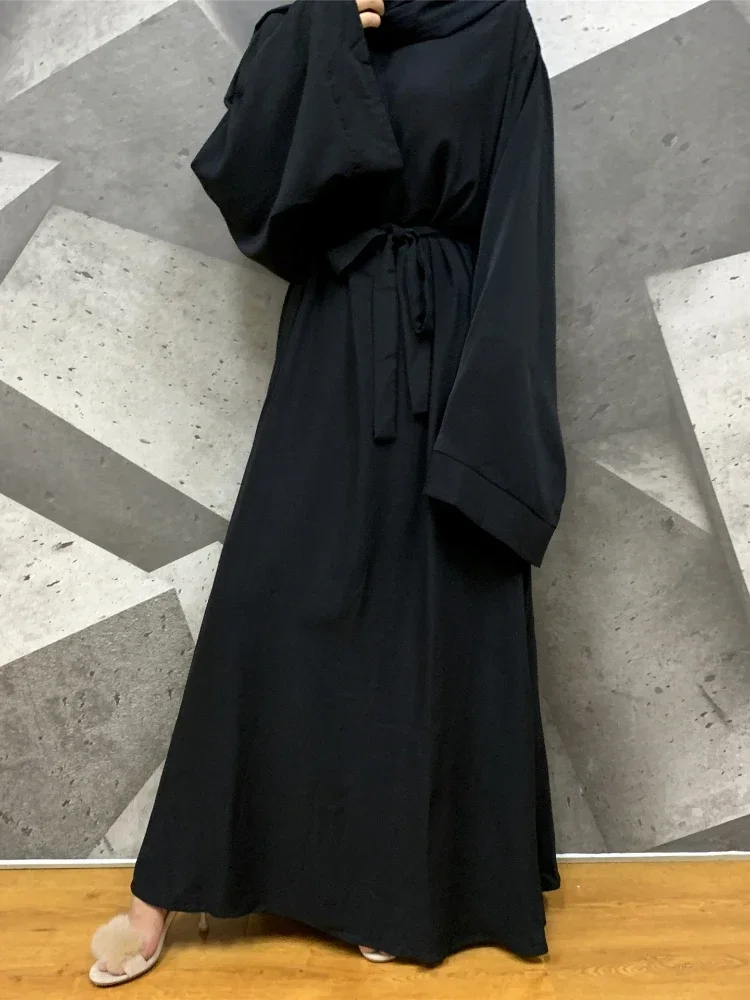 Muslim Dubai Abaya Long Hijab Dresses with Belt Islamic Clothing Fashion Abayas African Dresses for Women Kaftan Robe Musulmane