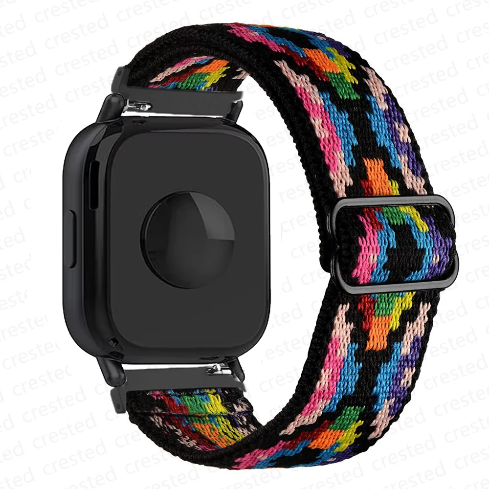 Breathable Adjustable Elastic Nylon Smartwatch Strap Bracelet