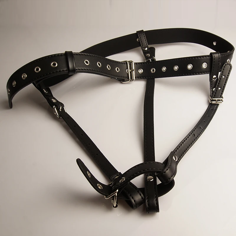 Sex Toys Leather Harness Massage Wand Belt Vibrator Restraint BDSM Pleasure Bondage Chastity Women