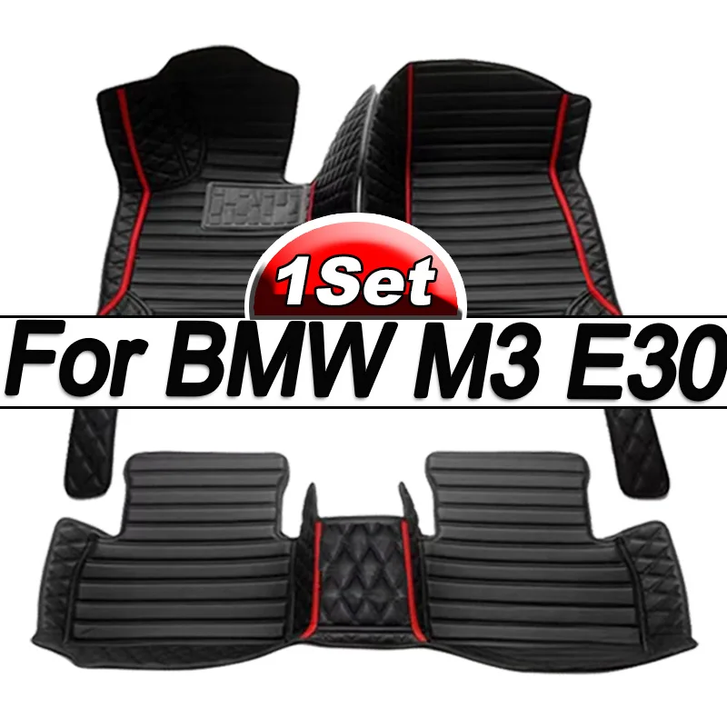 

Автомобильный напольный коврик для BMW M3 E30 1986 ~ 1991, 5 сидений, кожаные напольные коврики, полное покрытие, защита ковра, грязь, аксессуары для интерьера автомобиля