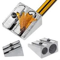 Magnesium Pencil Sharpener, Kum Magnesium Pencil Sharpener, Kum 2-Hole Pencil Sharpener Magnesium Alloy Wedge Profile, Metal Pen 2