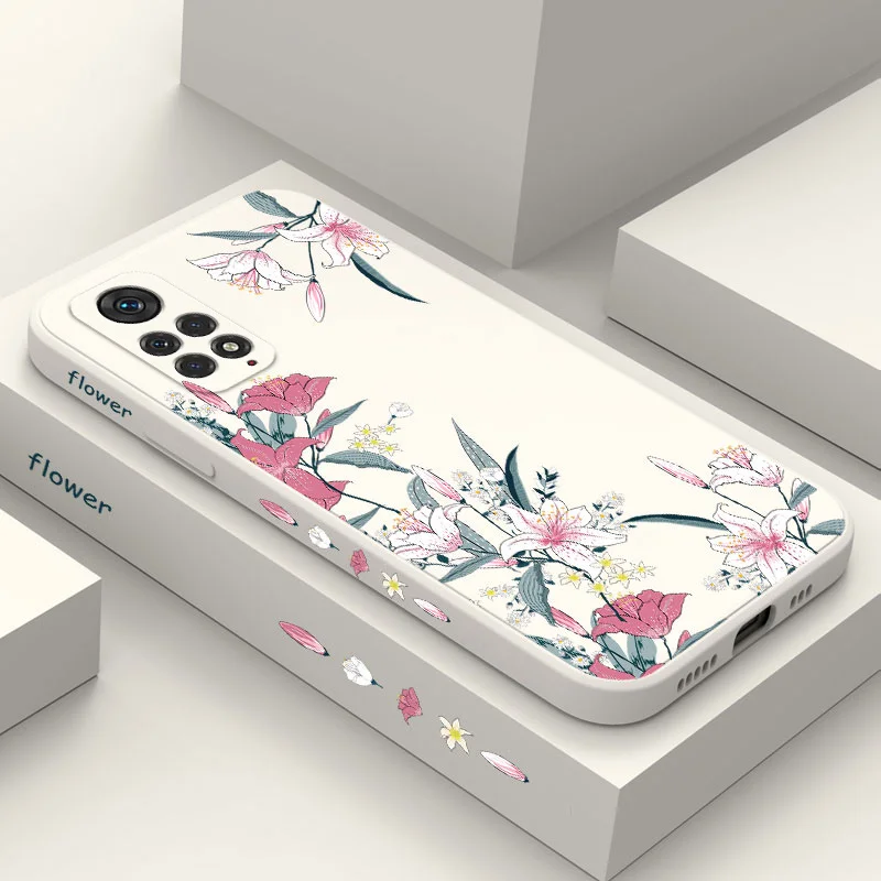 Custodia Per Telefono Safflower Lily Per Xiaomi Redmi Note 11 11S 10 10A 10T 10S 9T 9 8 7 Pro Plus 10C 9A 9C 4G 5G Cover