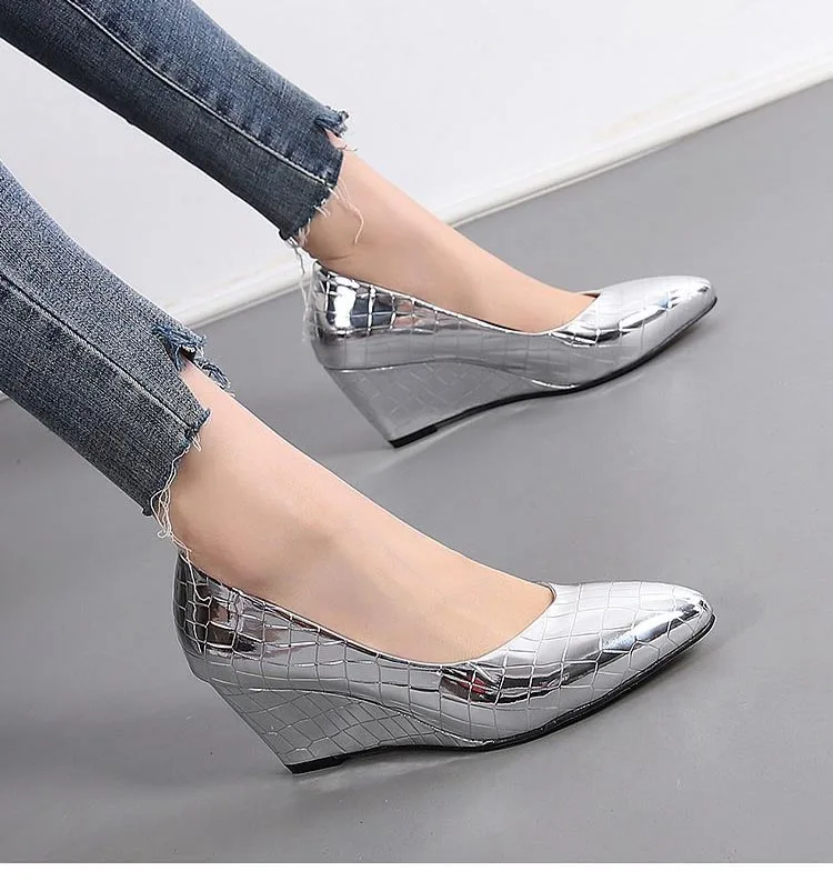 Pointed Toe Shoes Low Heel Closed Toe Wedges Pointed Toe Wedges