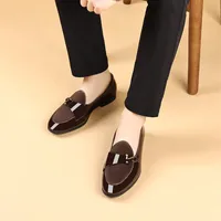 Men's Casual Business Loafers High Quality Luxury Leather Shoes f 4