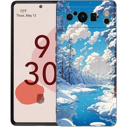 Winter Landscape Snowflake Luxury TPU Phone Case - Black Soft Back Cover - Pixel 9A (A1)