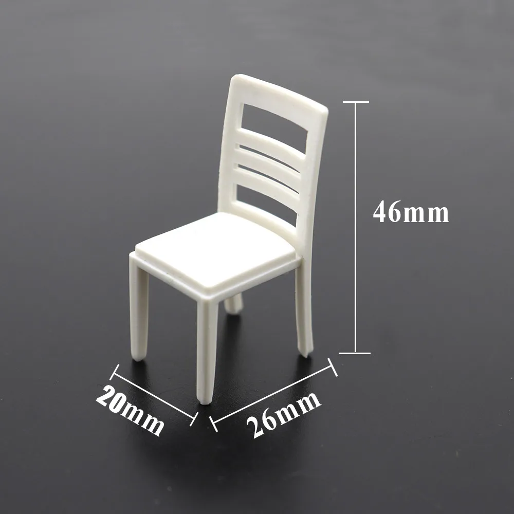 2 x Modèle Chaise blanc pour modélisme 1:50 Maquette de train Piste 0 
