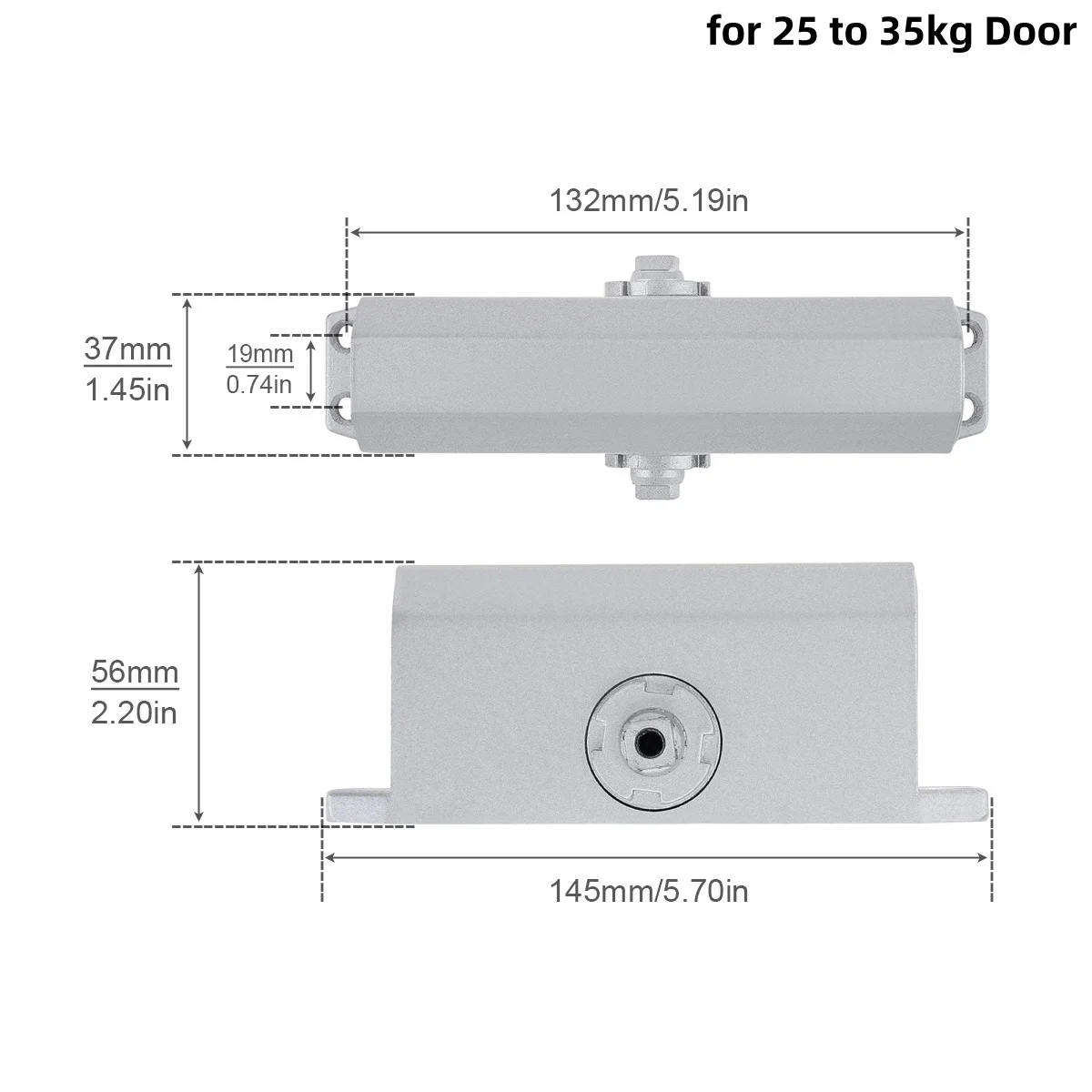 Aluminum Alloy Automatic Door Closer Fire-proof Residential Door Hydraulic Auto Closer