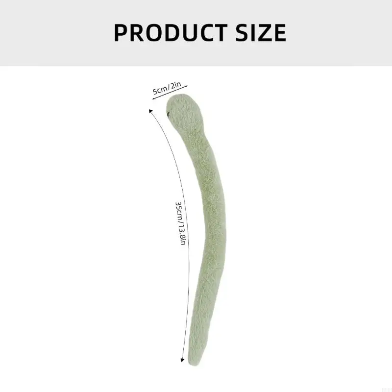 652F Stuffed Snake Toy Plush Green Bendable Figure Anime for Chinese New Year Spring Festival Photo Props