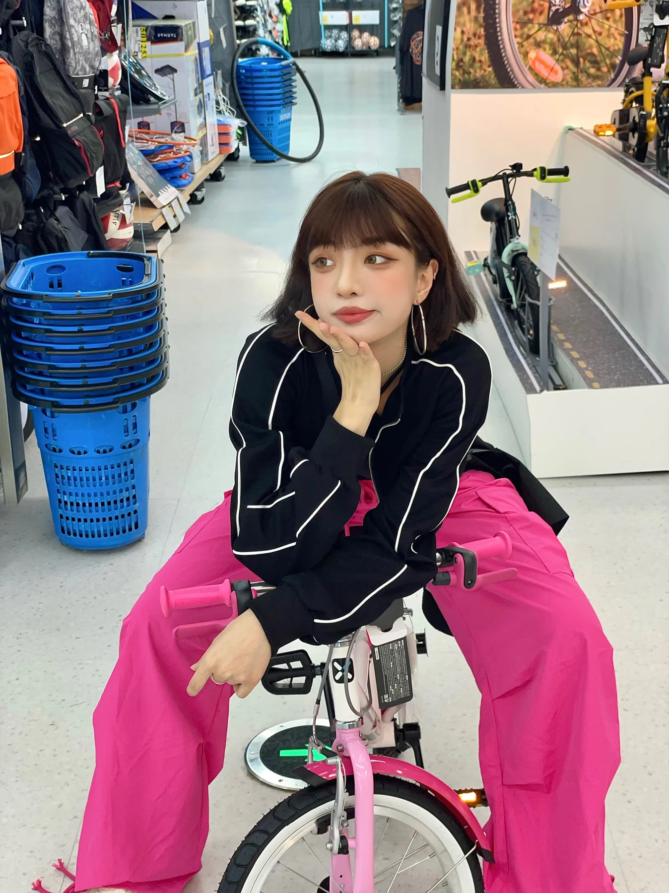 

Женский Летний комбинезон с широкими штанинами, розово-красный Свободный комбинезон с завышенной талией