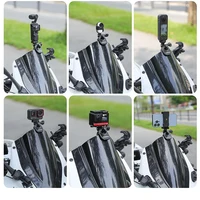 Motorcycle Windshield Clamp Clip for GoPro 13 12 11 Insta360 X5 X4 X3 for DJI Osmo 360/Action 5 Pro/Action 6 5 4 3 Nano/Go Ultra 3