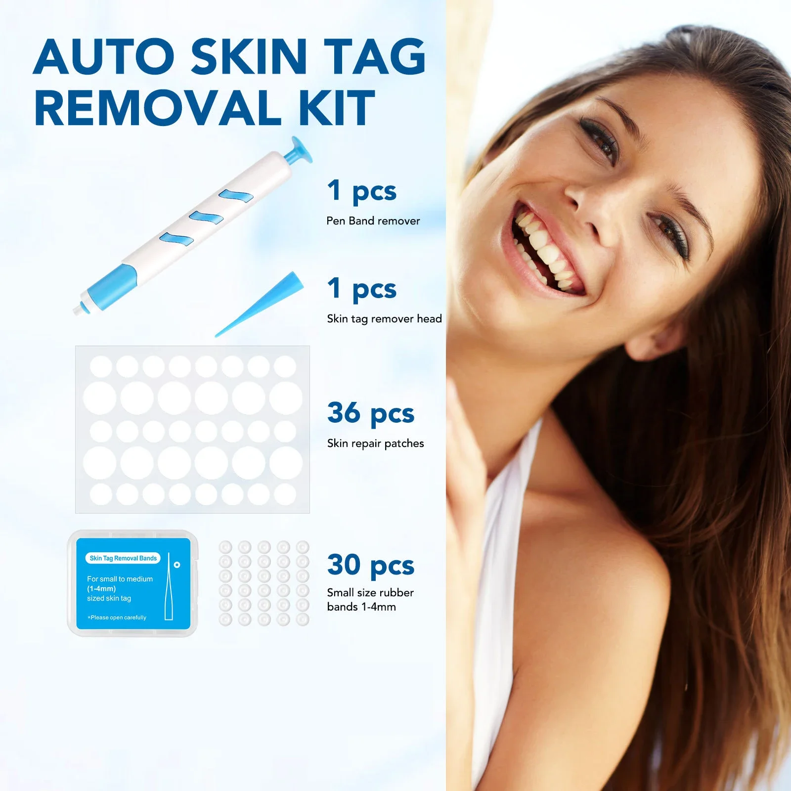 Skin Tag Removal Pen Home Use Painless Safe Skin Tag Mole Wart Spot Removal Equipment for Smooth Skin