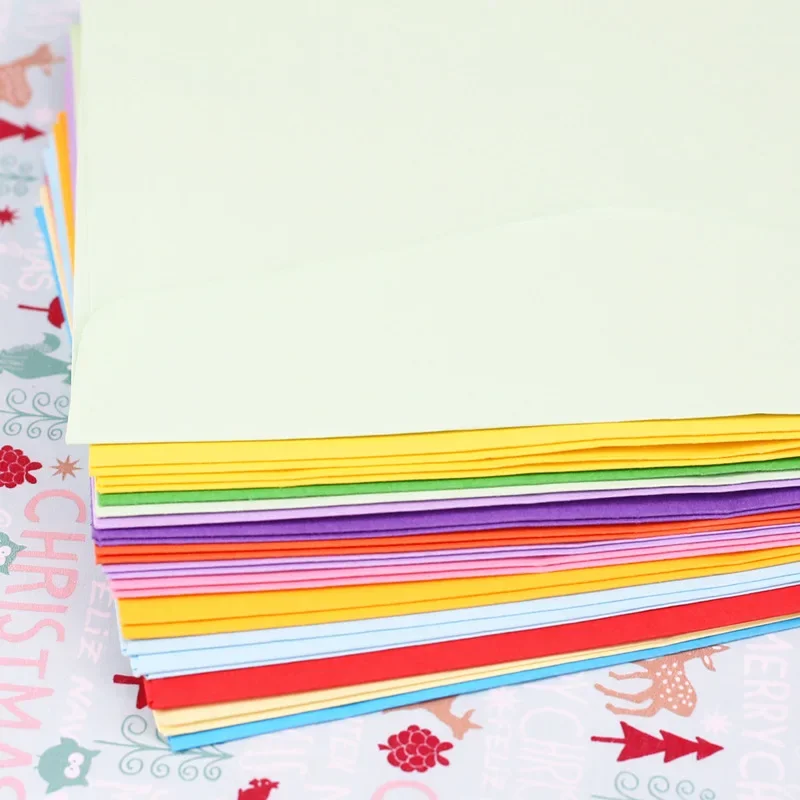 Envelopes bonitos de papel kraft, embalagem do cartão, envelope colorido carta presente, colorido, 10pcs pack, 12,5*17,5 cm
