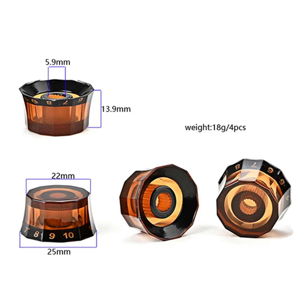 4개 속도 조절기 ? ? 볼륨 톤 컨트롤 노브 램프쉐이드 스타일 로터리 볼륨 톤 버튼 6mm PRS 기타 부품용