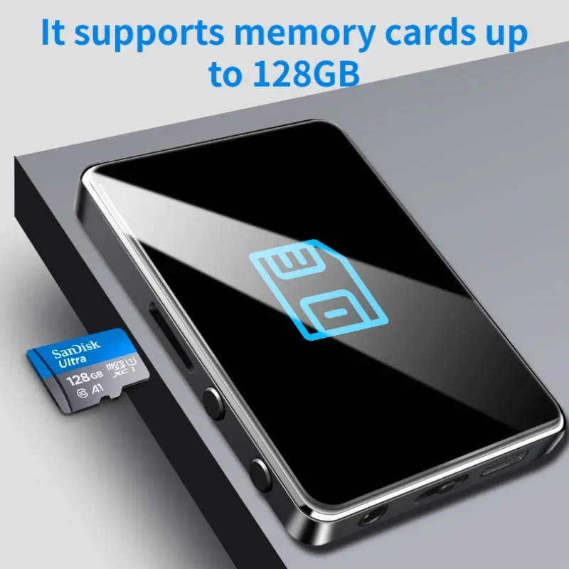 MP4 Player Music Player Mini Media Player Touch MP3 MP4 Music Player with 2.4" IPS Touch Screen 8GB Built-in Memory
