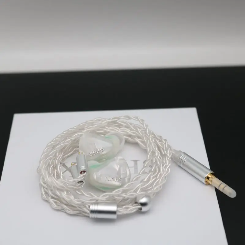 XINHS HS6 유선 이어폰 1DD+3BA HIFI 인이어 IEM 레진 3D 프린팅 이어폰
