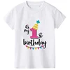 Girls Birthday Party Family Matching Clothes Mother Father Daughter Outfits T-shirt Parent-child Summer T Shirt Short Sleeve Top 4