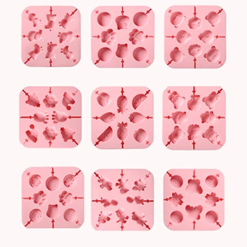 Lollipop Candy Molds 8-Cavities Food Grade Silicone Lollipop Molds Chocolate Hard Candy