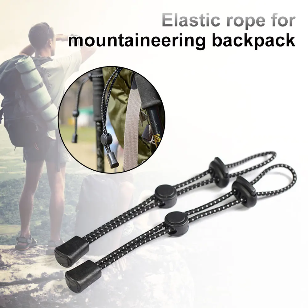 

2Pcs Backpack Walking Stick Holder Trekking Hiking Pole Fixing Tie Cord Rope Outdoor Sports Small Tools for Camping Mountain