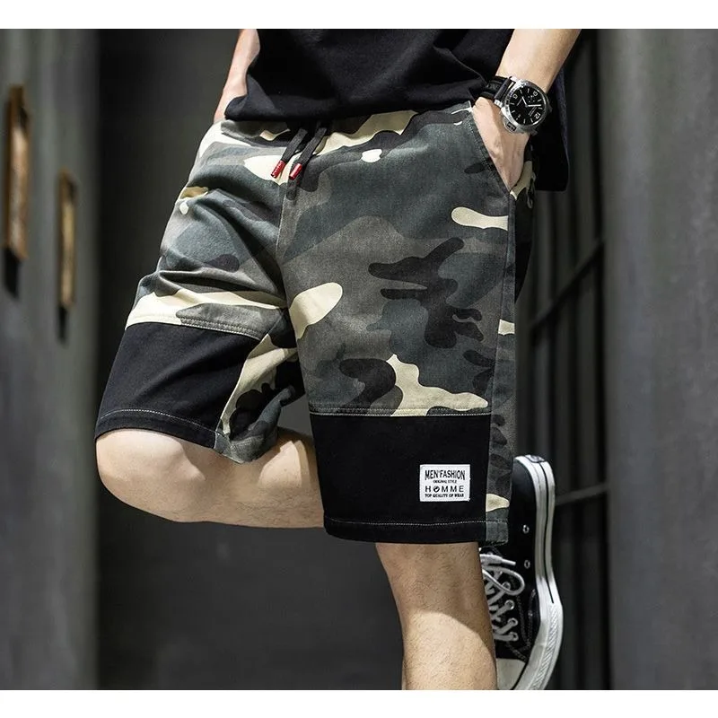 Middle Pants Shorts Men Summer Thin Trend Leisure Full Marks Camouflage Workwear Trousers Pants
