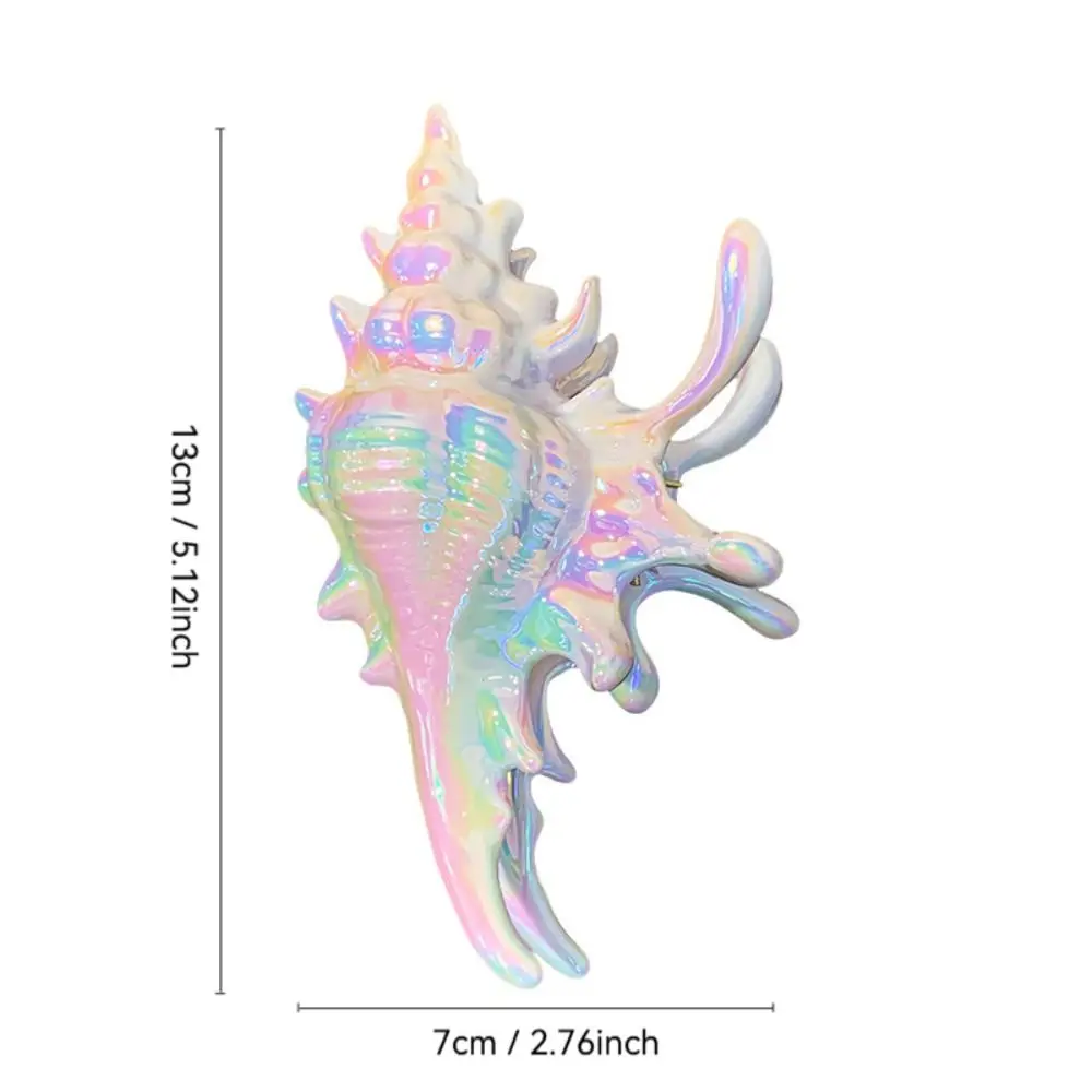 New Conch Hairpin Colorful Elegant Hair Claw Gift Shark Clip for Summer Beach