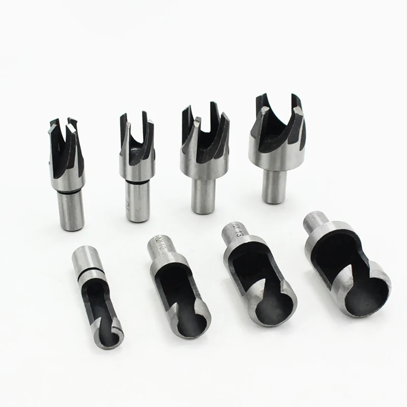 

4Pc/8Pc 6mm-16mm Wood Corks Drill Carbon Steel Round Handle Claw Styles Woodworking Punch Drill Barrel Shape Open Hole Set Tool