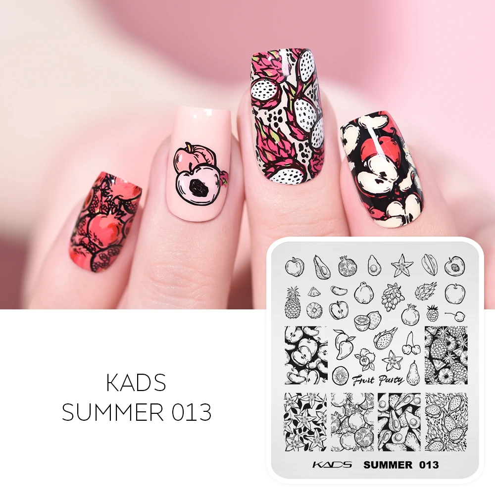 ネイルプレート エンボスネイルプレート,フルーツプリント,パイナップル,ピーチ