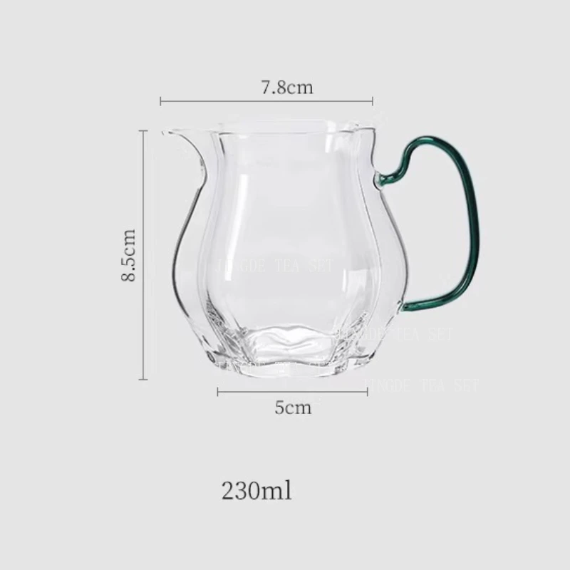 Heat-resistant Transparent Glass Fair Cup Tea Sea with Hands Tea Separator Chinese Tea Filtering Kung Fu Teaset Accessories