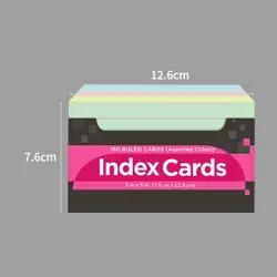 Lightweight 1 Set Great Assorted Color Study Index Card Practical Neon Index Cards Multifunctional for School