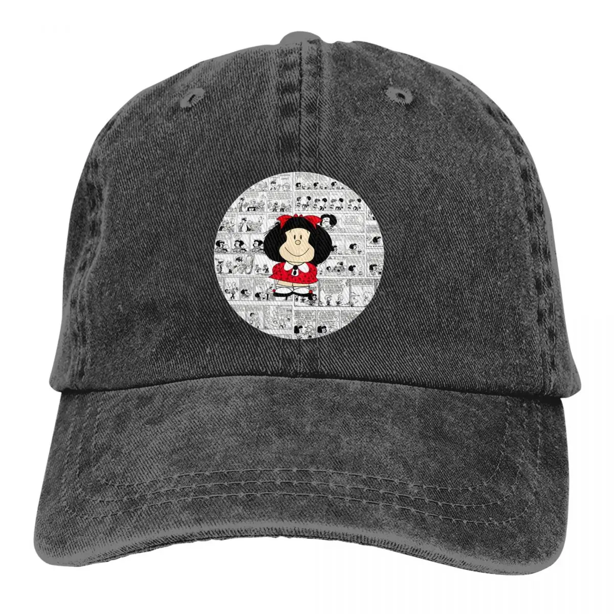 

Pure Color Dad Hats ICONIC Women's Hat Sun Visor Baseball Caps Mafalda Cartoon Peaked Cap
