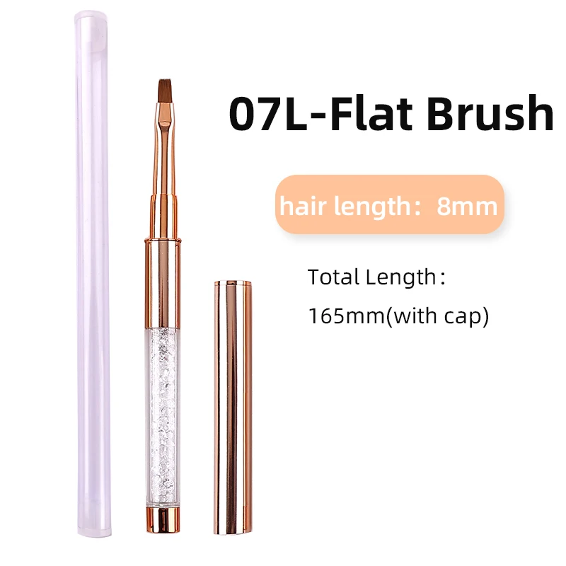 Rose Gold Diamond Nail Art Brush Set