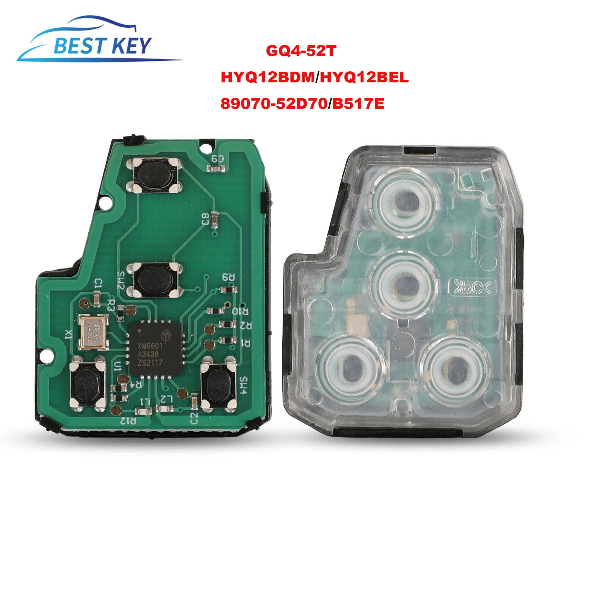 BEST KEY Remote Key For Toyota Camry G H Chip Optional 2012 2017 HYQ12BDM HYQ12BEL GQ4 52T 