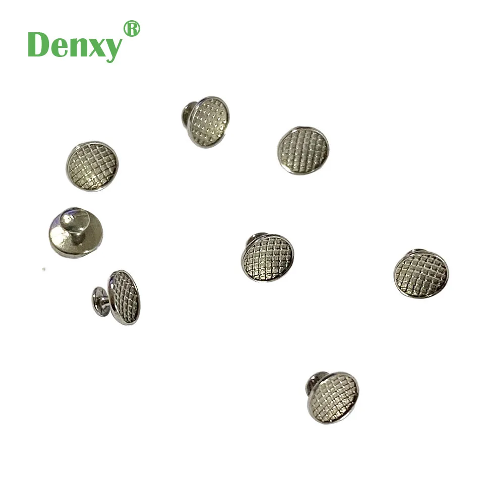 Denxy 100pcs Dental Orthodontic Lingual Button On Sales Metal buttons MIM Lingual Attachments Appliances orthodontic brackets