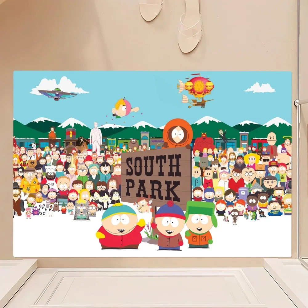 Funny Cartoon S-South Cute Park Floor Mat Bedroom Kitchen Door Bath House Super Absorbent Foot Non-slip 2