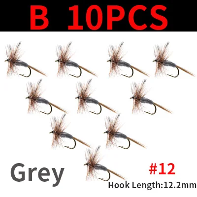 Tigofly 12 pz ferito Minnow Polar Fry Affondare lentamente Salmone Trota Steelhead Minnow Mosche pesca a mosca Esche Fly Set-Size #8