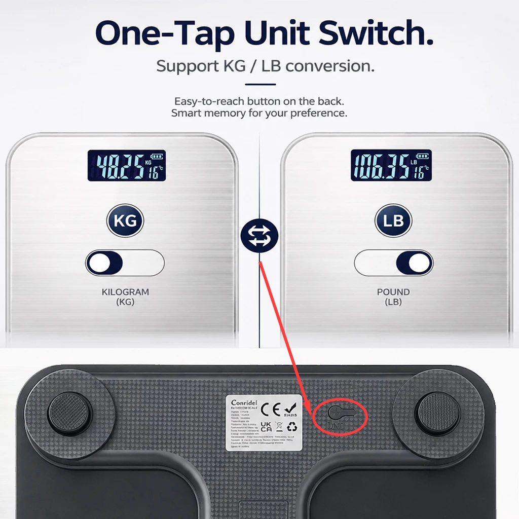 High Precision, Digital Household Body Thick Tempered Glass LCD Bathroom Scale, Weight Loss Scale_voghion.com