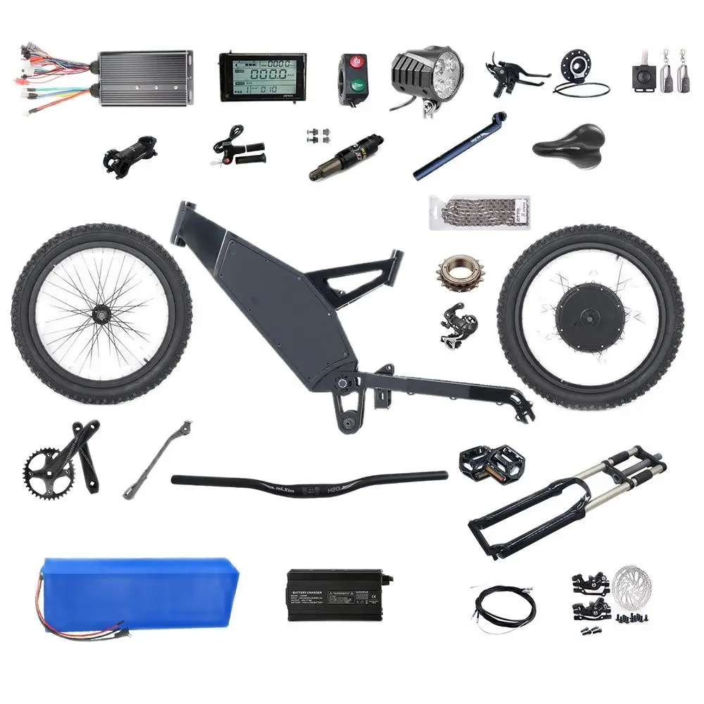 

KEYU F3 enduro ebike kit 48V 3000W Electric motorcycle Complete ebike kit conversion electric bike stealth bomber frame kit