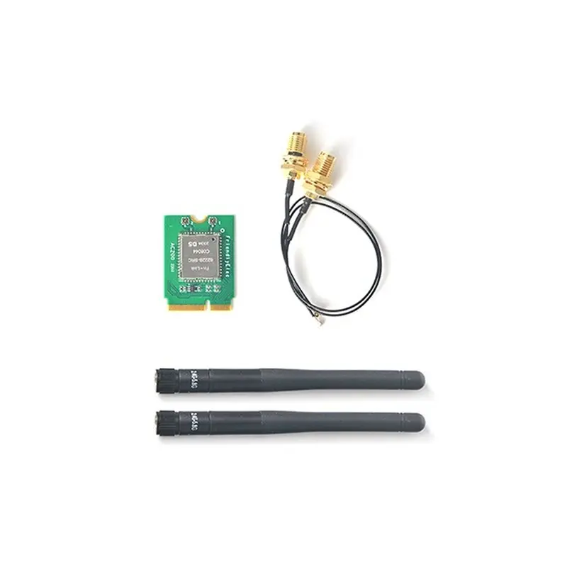 HJ-For R2S Plus/M5/R76S 호환 M.2 SDIO 와이파이 모듈 AC200 블루투스 V5.0 내장 안테나 포함