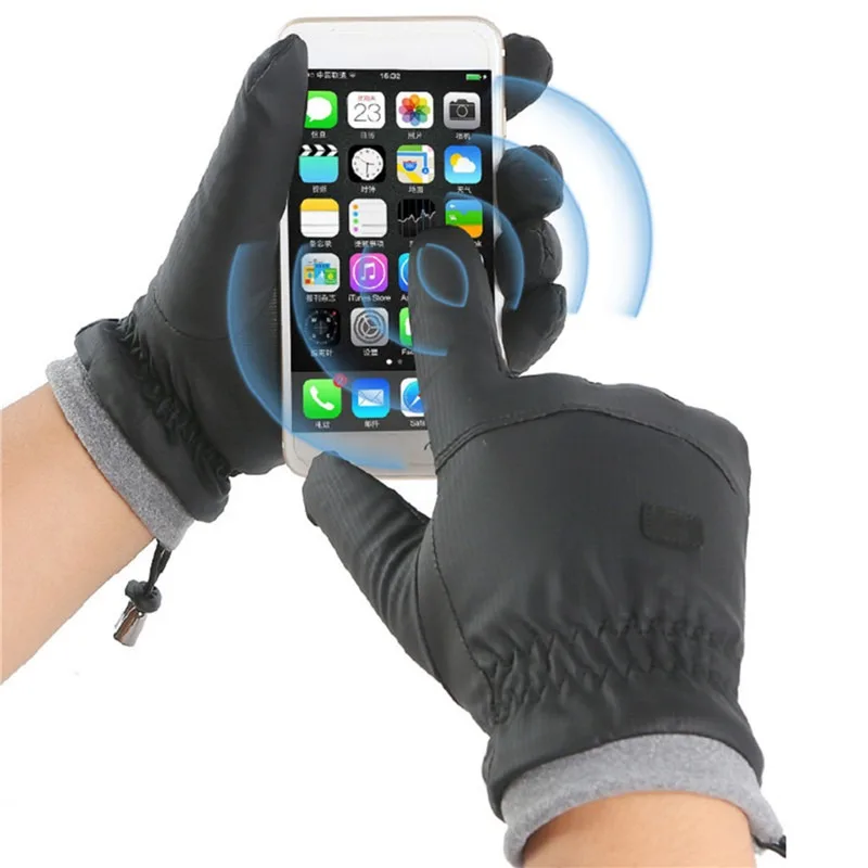 Winter -20 Degrees Cold-proof Ski Gloves Men Windproof Waterproof Keep Warm Gloves Touchscreen Anti Slip Soft Fluff Gloves 2