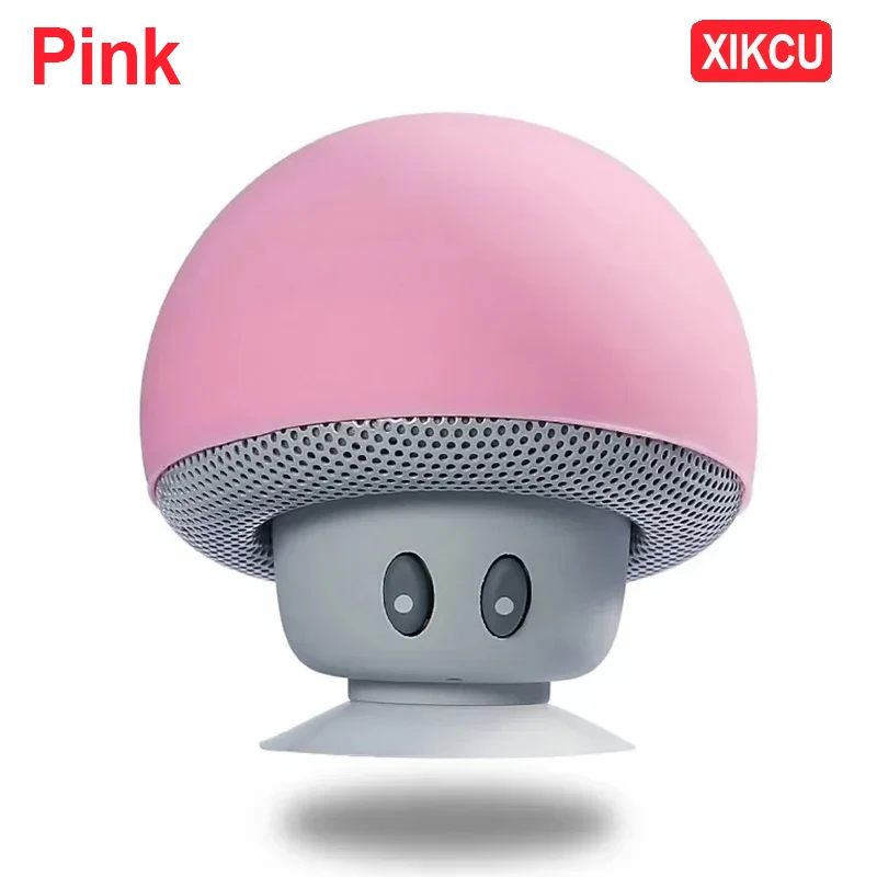 XIKCU Mini Mushroom Bluetooth Speaker Creative Mini Suction Cup Portable Smart Speaker for Phones Cross-border Cartoon Gift