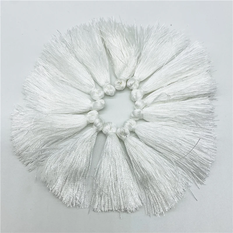 20 개/몫 4cm 폴리 에스터 작은 술 프린지 코튼 술 트림 바느질 커튼 액세서리 DIY 홈 웨딩 장식
