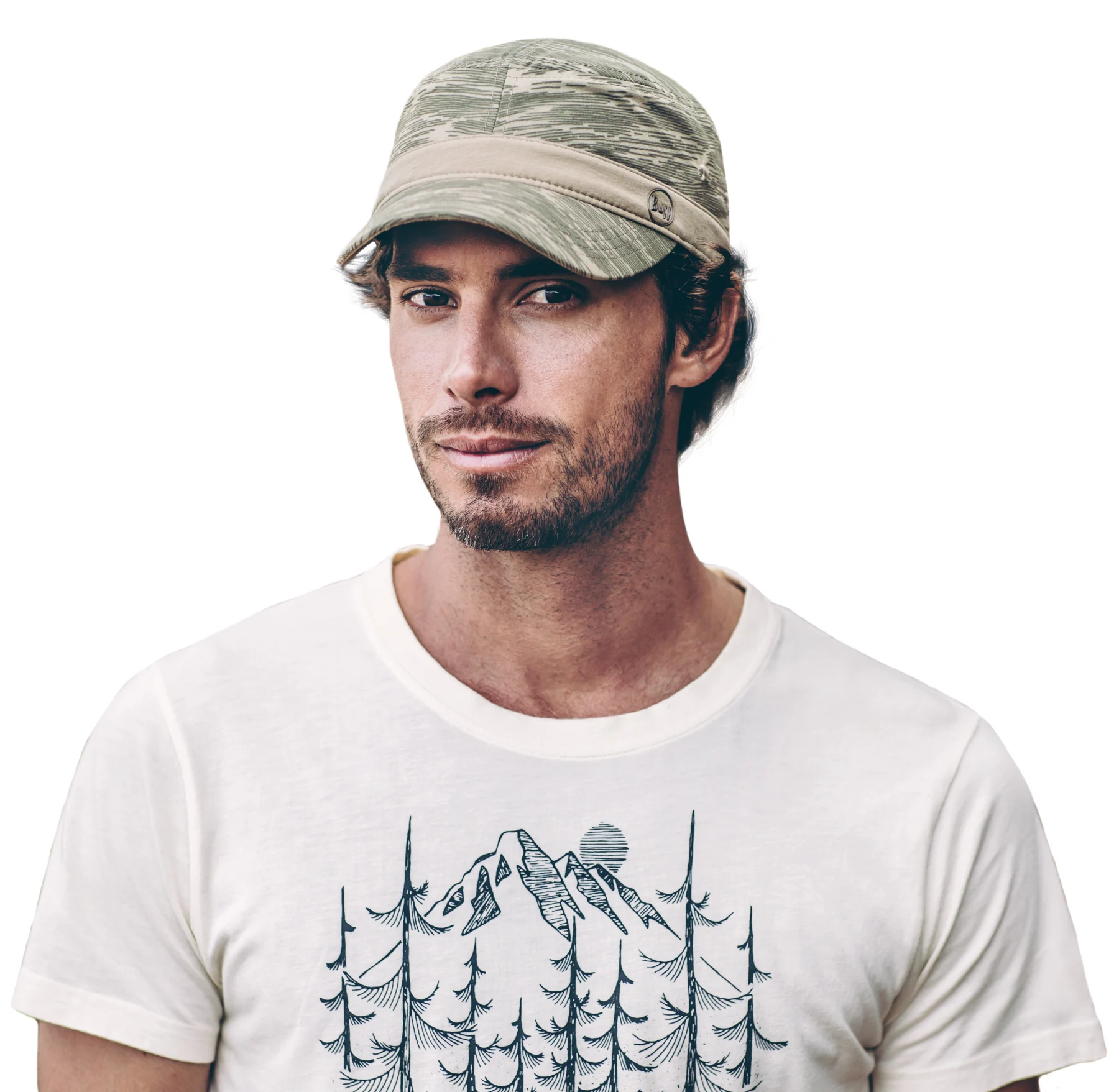 Cap buff military cap landscape sand S 