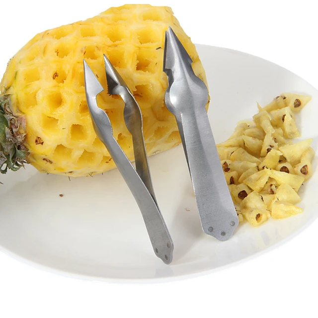 Pratique en Acier Inoxydable Cutter Ananas Oeil Éplucheur Ananas Graine  Remover Clip Accueil Cuisine Outils : : Cuisine et Maison