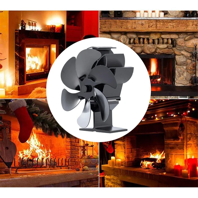 Heat Powered Fan , 6 Auto-sensing Fireplace Fan /Log Burner/Fireplace,Eco  Friendly and Efficient Fan - AliExpress