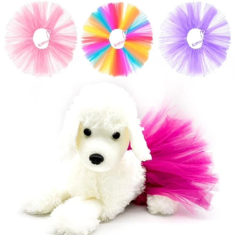 92MF Cats Skirt Elegant Dress Colorful Costume Elegant Puppy Beach Dress Puppy Cats Small Dogs Holiday Party